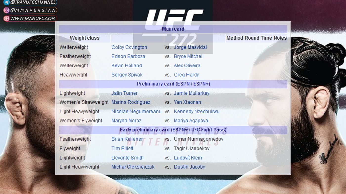 دانلود یو اف سی 272: UFC 272: Covington vs. Masvidal