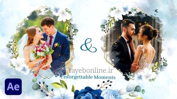 Videohive 36831945 WaterColor and Floral Wedding Slideshow
